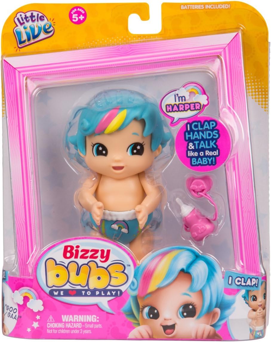 Little Live Bizzy Bubs 28534 Bizzy Bubs Baby Harper, Multi