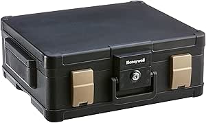 Honeywell 1104 - Caja fuerte para guardar documentos, impermeable, ignífuga, 11.1L