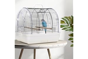 Yokolo Bird Parakeet Cage -Travel Carrier with Parrot Feeder Cups & Standing Perch for Small Animals Macaw, Cockatiels, Lovebirds, Pigeons (2201) 16.53''Lx12.59''Wx 14.56 (2201W)