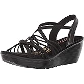 Skechers womens Parallel - Crossed Wires - Multi Gore Slingback SandalWedge Sandal