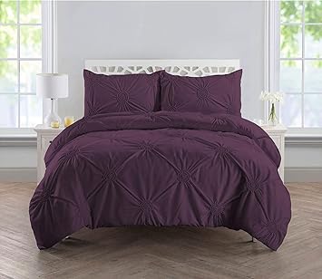 Divine Textiles Pintuck Sunflower Style Fancy Duvet Cover Set With