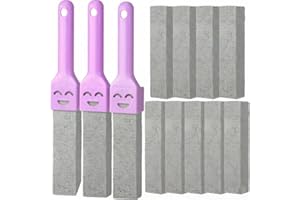 9Pc Pumice Stone for Toilet, Toilet Pumice Cleaning Stone with 3 Handle, Replaceable Toilets Pumice Stones for Cleaning, Natu