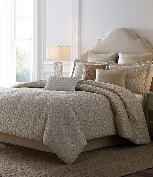Amazon Com Candice Olson Allure Jacquard 4 Piece Queen Comforter