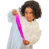 Disposable Children's Lab Coats with Snaps, Elastic Wrists, Collar, White, Pack of 10 (Medium)