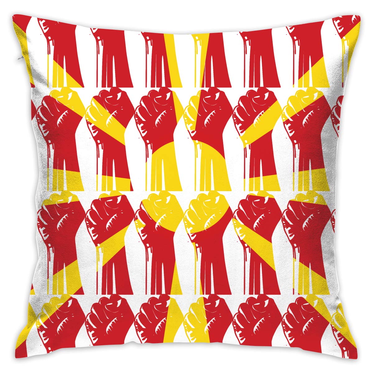 Amazon Com Zkiresd Macedonia Flag Raised Fist Decor Throw Pillow
