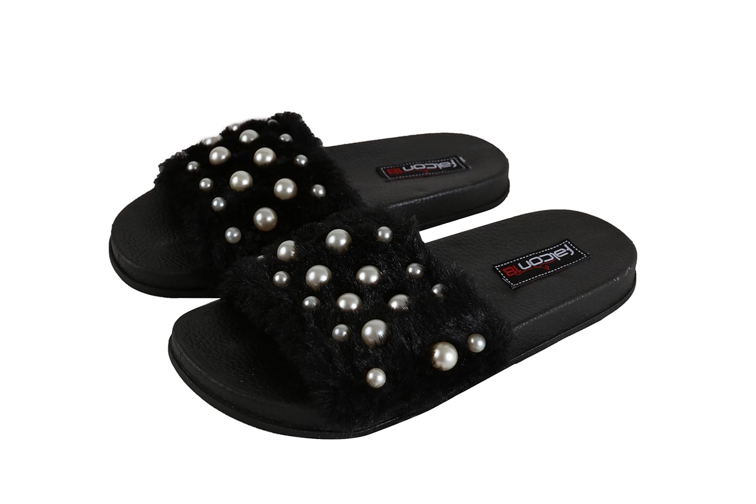 falcon18 women's casual soft furr slippers and flip flop