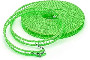 COMEHOME Clothesline Windproof Outdoor 5m/ 16.4ft, Portable Clothes Drying Rope Nylon Clothes Line String Outdoor, Windproof Clothesline for Camping Travel Hanger or Home Use