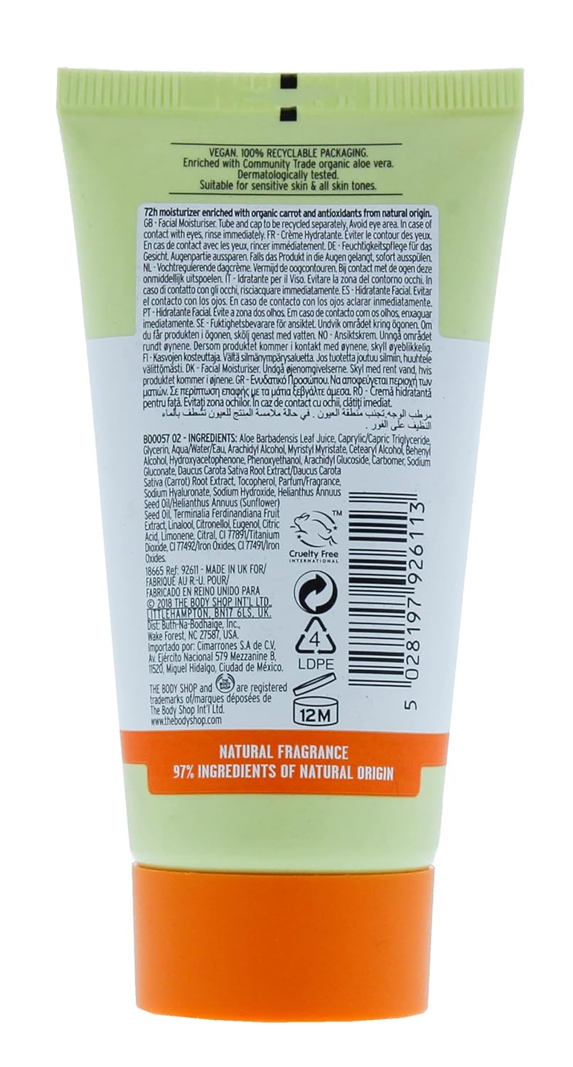 carrot cream moisturiser