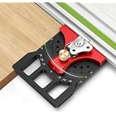 Feikeer Adjustable Track Saw Square, 60&deg; to 60&deg; Quick Positive Angle Stop, Track Saw Rail Square Compatible with Festool/Makita/MilwaukeeTrack Saw Guide Rail, for Miter Cutting, 2 Year Warranty