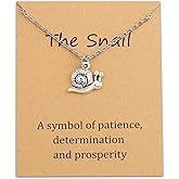 CYTING Snail Lover Gift Snail Necklace The Snail A Symbol Of Patience Determination And Prosperity Snail Jewelry (Snail N)