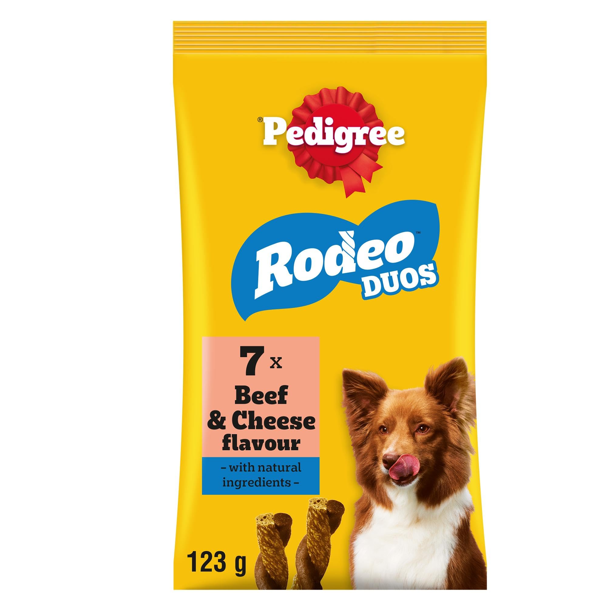 Pedigree Rodeo Duos - Dog Treats - with Beef and Cheese - 123 g (Pack of 10)