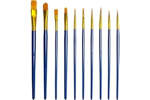 10pcs Paint Brushes Set for Acrylic Painting, Paintbrushes Nylon Hair, Face Painting Crafts, Painting Supplies for Oil, Manic