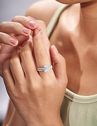 Oivley Half Wedding Band for Women 925 Sterling