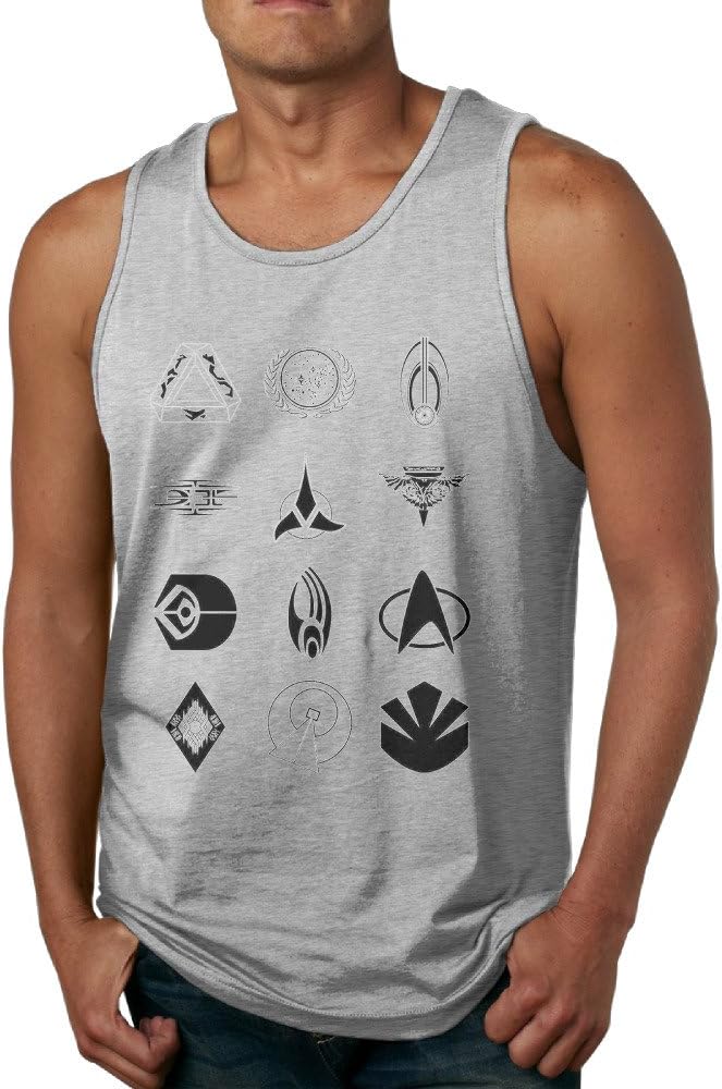 PTCY Startrk Parttern Logo Men's Customize Waistcoat Cool DeepHeather