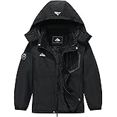 QUCOOM Boy's Waterproof Ski Jacket kids Winter Snow Coat| Fleece Snowboarding Jackets with Detachable Hood