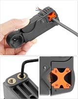 QWORK 22PCS Coax Cable Crimping Tool Set with Stripper and F Connectors view 3