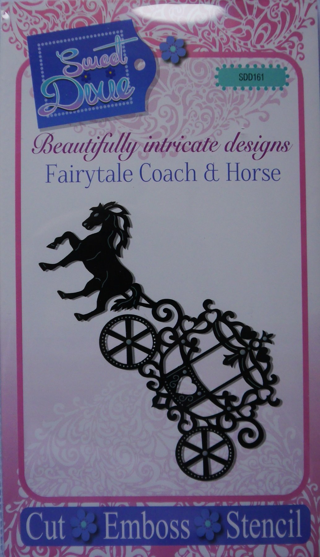 Sweet Dixie Fairytale Coach and Horse Die, Grey