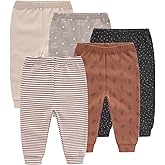 Unisex Baby 5-Pack Long Pants Boys Girls Toddler Cotton Shorts Gift Set