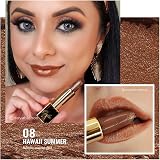 Oulac Metallic Shine Glitter Lipstick Nude High Impact 4.3 g Hawai Summer view 3