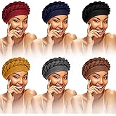 Hanaive 6 Pcs African Women Turban Caps Beanie Cancer Chemo Head Twist Headscarf Pre-Tied Twisted Braid Headwraps(Classic Colors)