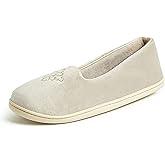 Dearfoams Women's Rebecca Soft Memory Foam Lightweight House Shoes Cozy Loafer with Warm Lining and Wide Widths Slipper