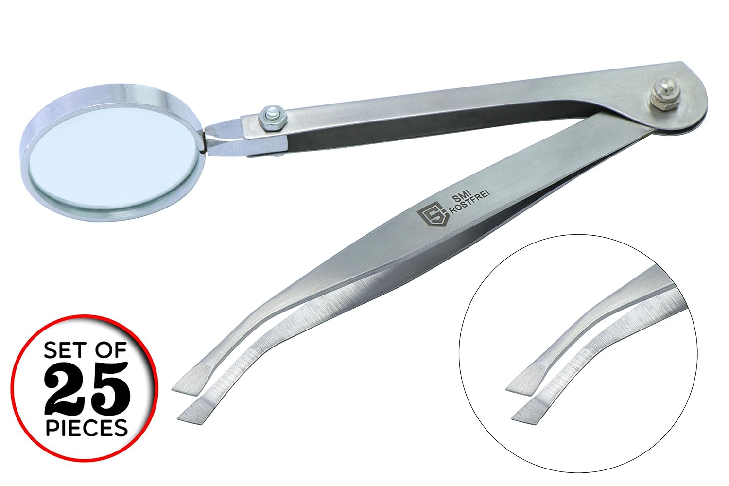 Smi Eyebrows Magnifier Glass Tweezers Ingrown Hair Removal