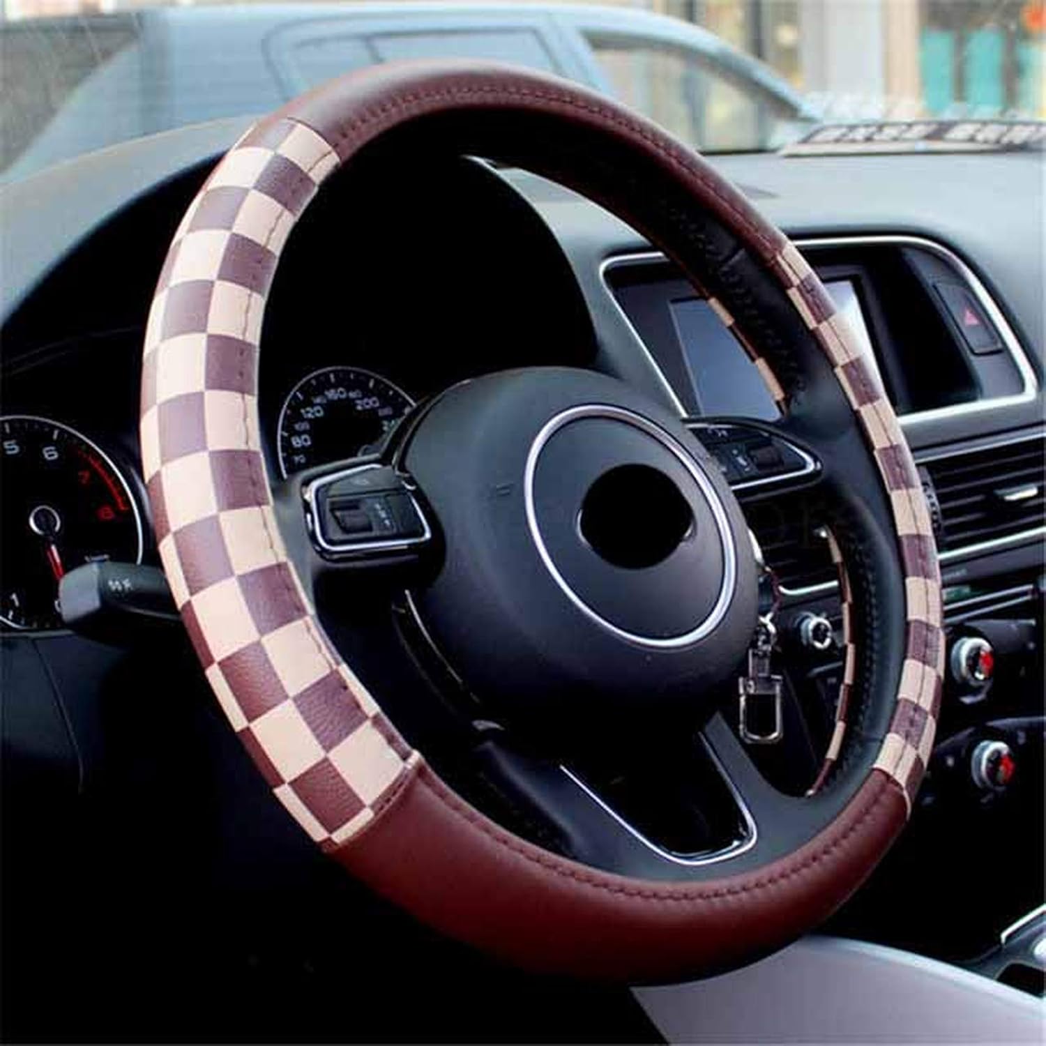 Qwjdsb Car Steering Wheel Cover Fashion Sports Version
