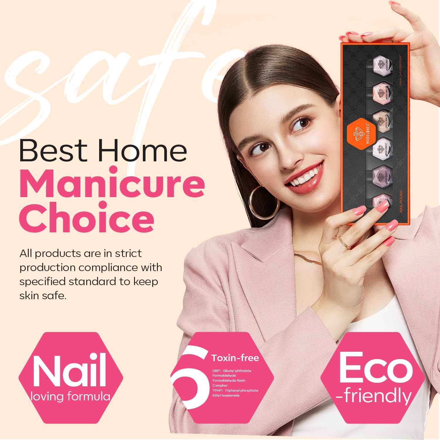 Modelones Nail Polish 6 Colors Neutral Nude Nail Polish Set Nude Pink Quick Dry Winter Mini Nail Polish Finger Nail Polish Bulk Manicure Diy Nail Art Home Salon Gift For Women Girl - Image 7