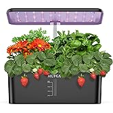 MUFGA 12 Pods Hydroponics Growing System, Indoor Garden with LED Grow Light, Plants Germination Kit, Mini Herb Garden with Pu