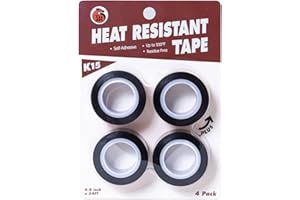 TSSART K15 Heat Tape - Professional Heat Press Tape for Vinyl Sublimation Heat Sublimation Heat Transfer, Oxidation and High Temperature Resistance Residue Free - 4Pack, 0.8 inch x 54FT