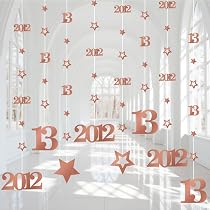 Eucutur 13. Geburtstag Dekoration Für Mädchen – Glitzer-Zahl 2012, Luftschlangen, Rosa Teenager-Party