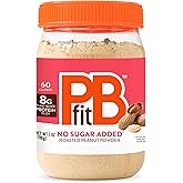 PBfit 7 Ounce No Sugar Added Peanut Butter Powder, Powdered Peanut Butter Spread from Real Roasted Peanuts, 8g Protein, Made 