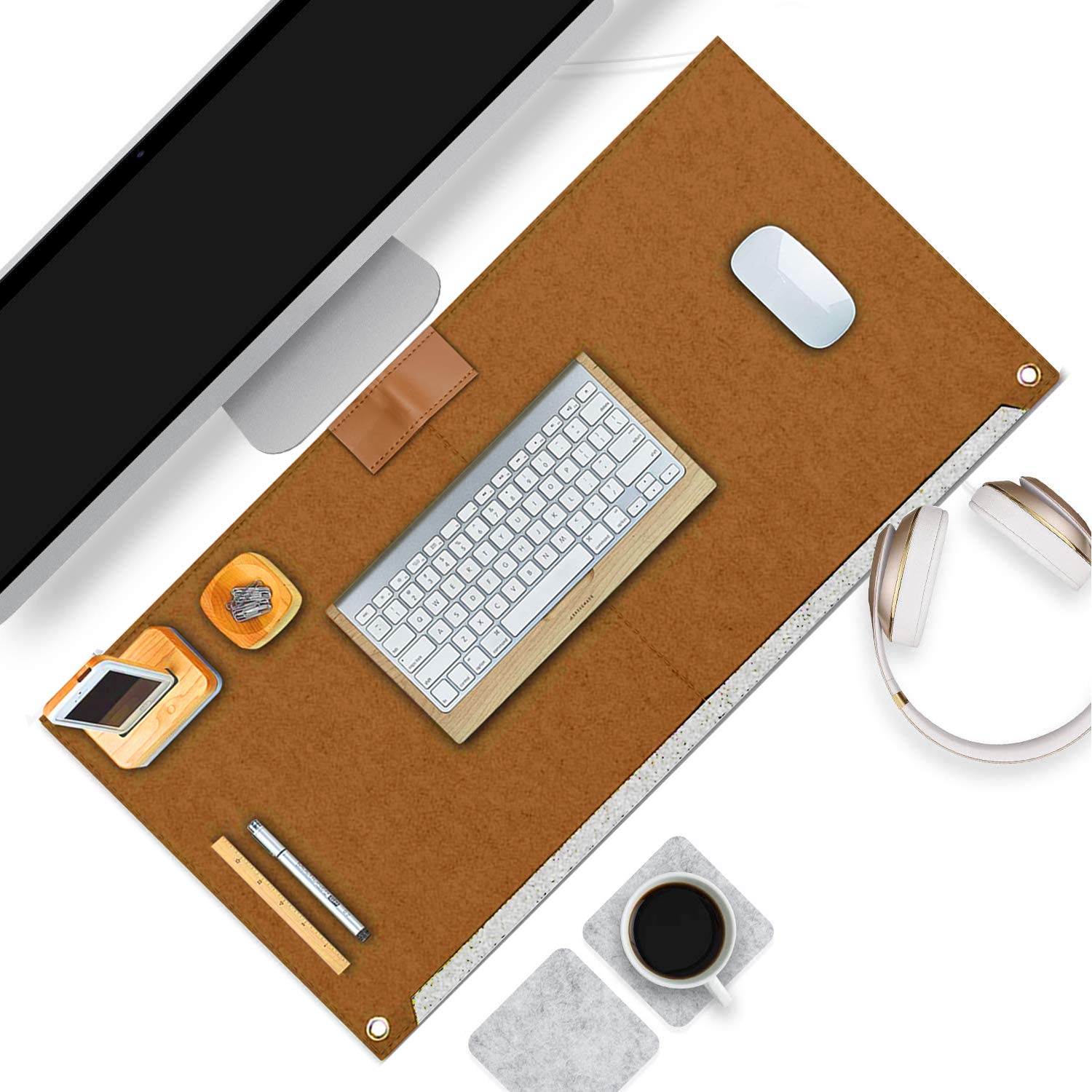 Blissowl Large PU Felt Laptop Desk Mat for Multipurpose Amazon.in