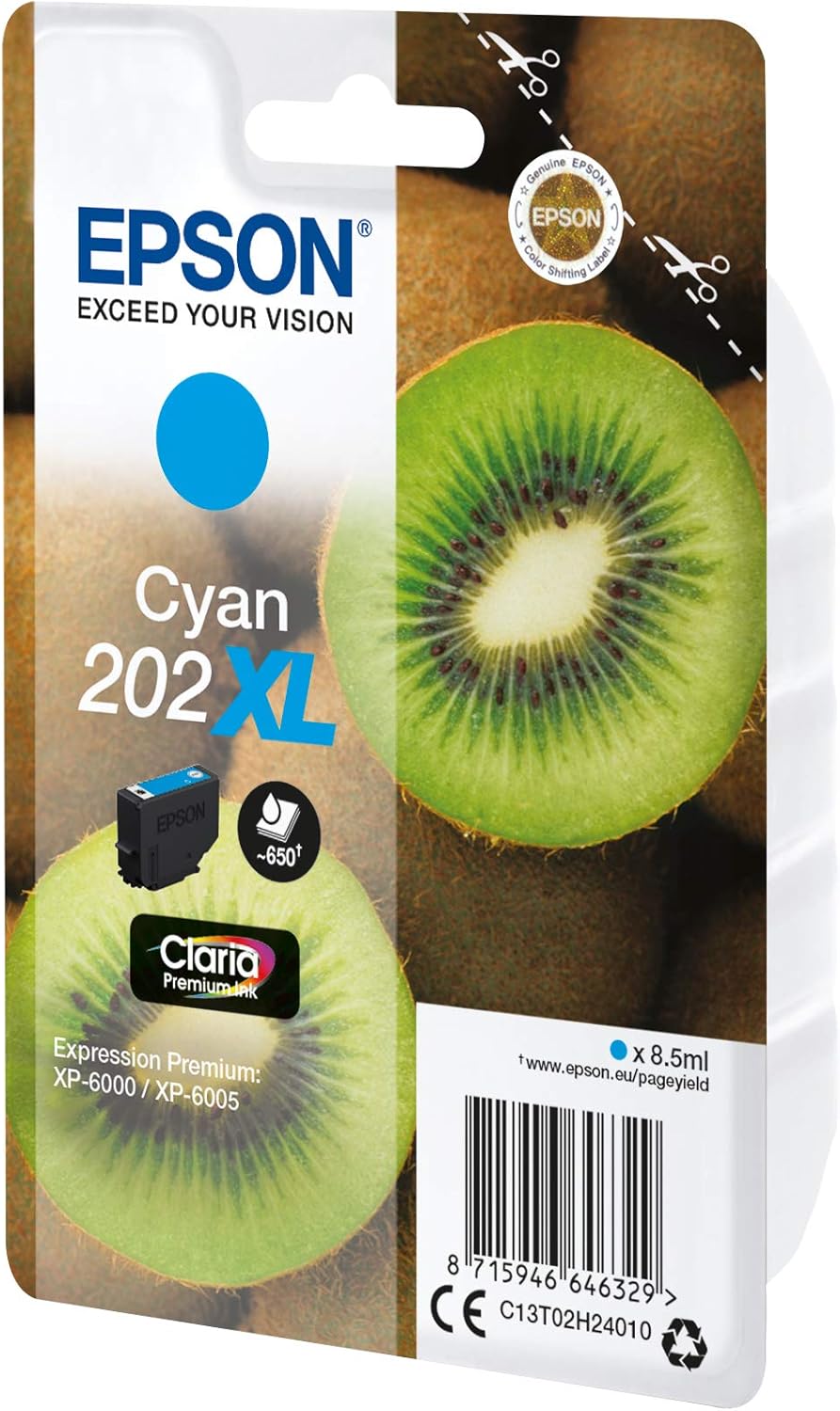 Epson C13T02H24020 XL Original Inkjet Cartridges - Cyan