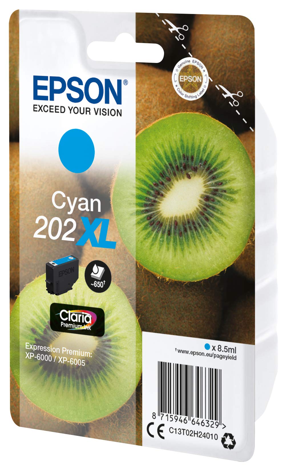 Epson C13T02H24020 XL Original Inkjet Cartridges - Cyan