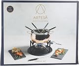 Artesà Fondue Set with 6 Forks Copper Finish Ceramic Bowl Burner view 6