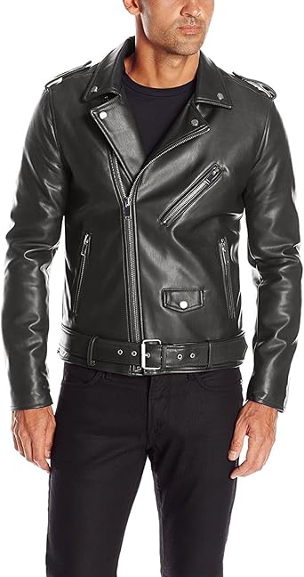 guess asymmetrical leather jacket