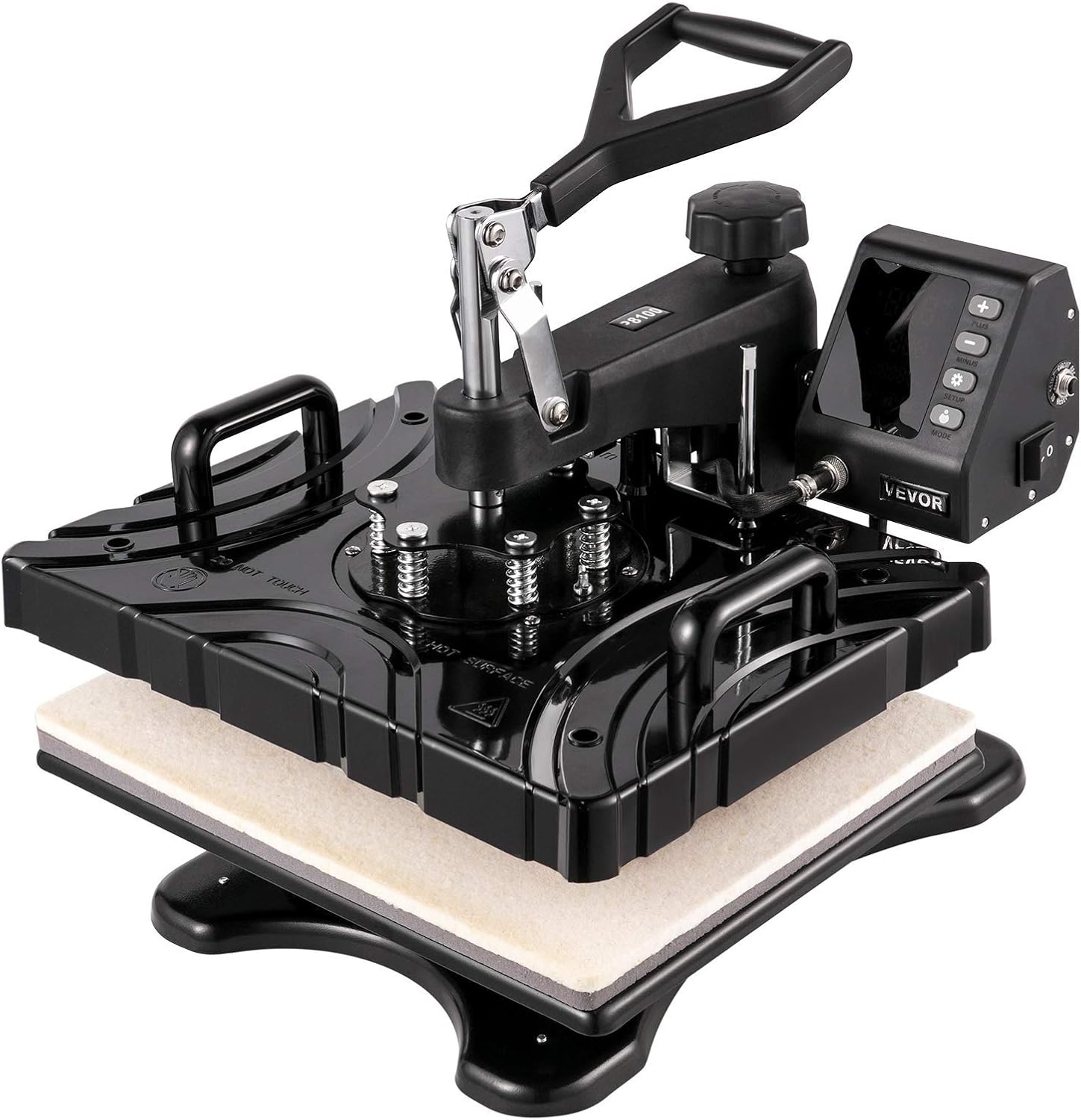 VEVOR Heat Press 12X15 Inch 6 in 1 Heat Press 1000W Swing Away Black Sublimation Printer 