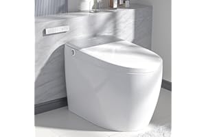 LEIVI Smart Toilet with Built-in Bidet Seat, Tankless Toilet with Auto Lid Opening, Closing and Flushing, Heated Seat, Digital Display, Remote Control, Elongated