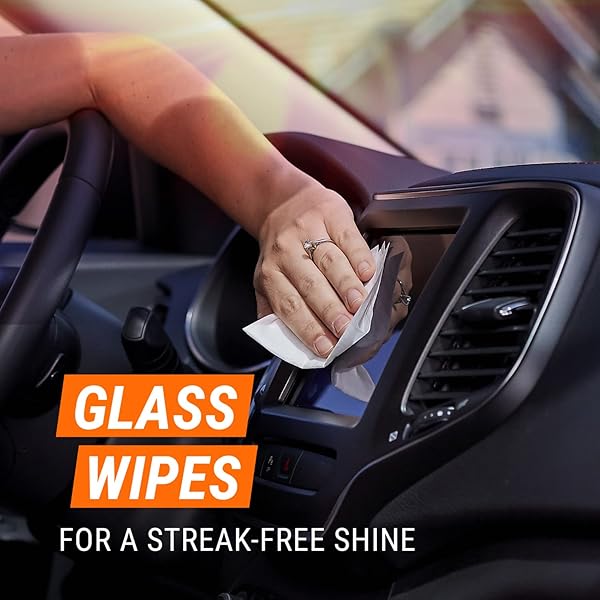 ARMOR ALL PROTECTANT, GLASS AND CLEANING WIPES, GIFTS FOR DAD, INTERIOR CAR CLEANER AND EXTERIOR CARE, 30 COUNT EACH (PACK OF 3)