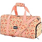 Goloni Cute Duffle Bag for Women, Gym Bag with Shoe Compartment, Lightweight Weekend Travel Duffel Bag,Overnight Bag with Wet Pocket