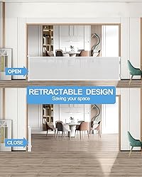 Veraste Retractable Baby Gate,Mesh Baby Extra Wide