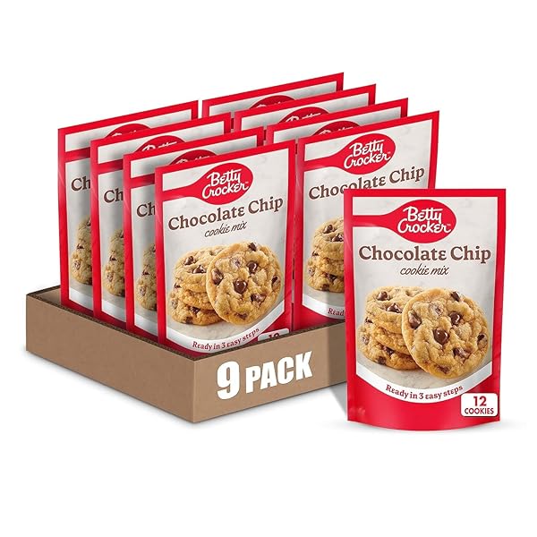 BETTY CROCKER CHOCOLATE CHIP COOKIE MIX, MAKES (12) 2-INCH COOKIES, 7.5 OZ. (PACK OF 9)