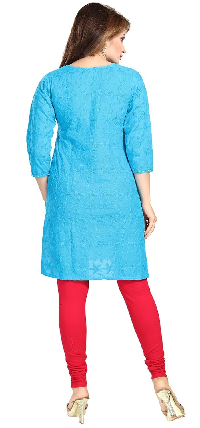 dream & dzire women's chikan straight kurti