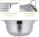 HaWare Stainless Steel Colander 20cm Micro-Perforated Footed Handle view 3