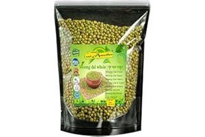 nalAmudhu Organic Green Moong Whole (Ideal for cooking & sprouting, Whole Mung Beans with skin) NON-GMO | Indian Origin | Moo