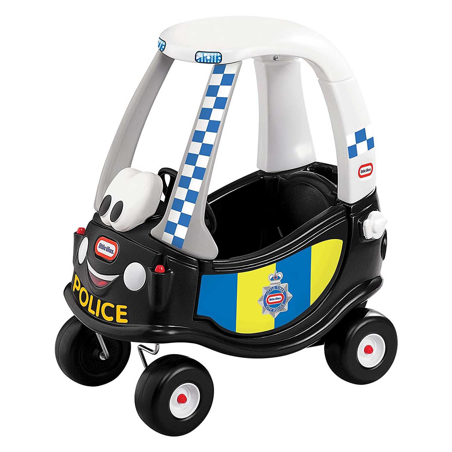 Little Tikes Patrol Police Cozy Coupe - Ride-On Buggy Toy for Toddlers - With Working Door, Removable Floor & Horn - Encourages Creative Play - For Ages 18 Months to 5 Years