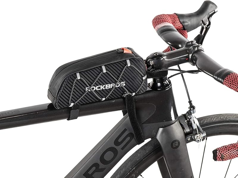 ROCKBROS Top Tube Frame Bag 1L Reflective 210D Pouch MTB Road E-Bike
