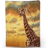 Ti Caldi Cartoon Giraffe Blanket Soft Animal Flannel Throw Blanket for Adults Kids Boys Girls - Warm Cozy Lightweight Fuzzy Fluffy Blankets for Couch, Bed, Travel, Outdoor Use 50×60 in