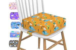 KIDUN Toddler Booster Seat for Dining Table, Upgrade 4 inch Heightening Cushion for Kids Chair, Adjustable, Heightening Boost